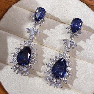Sapphire teardrop earrings