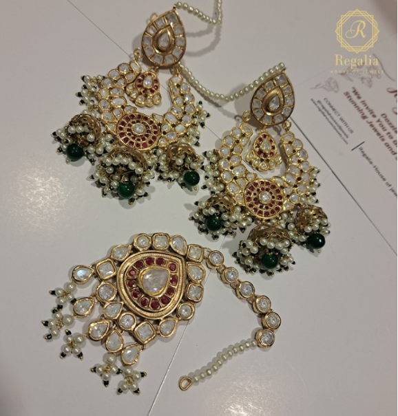 Paikar Earring Bindiya Set