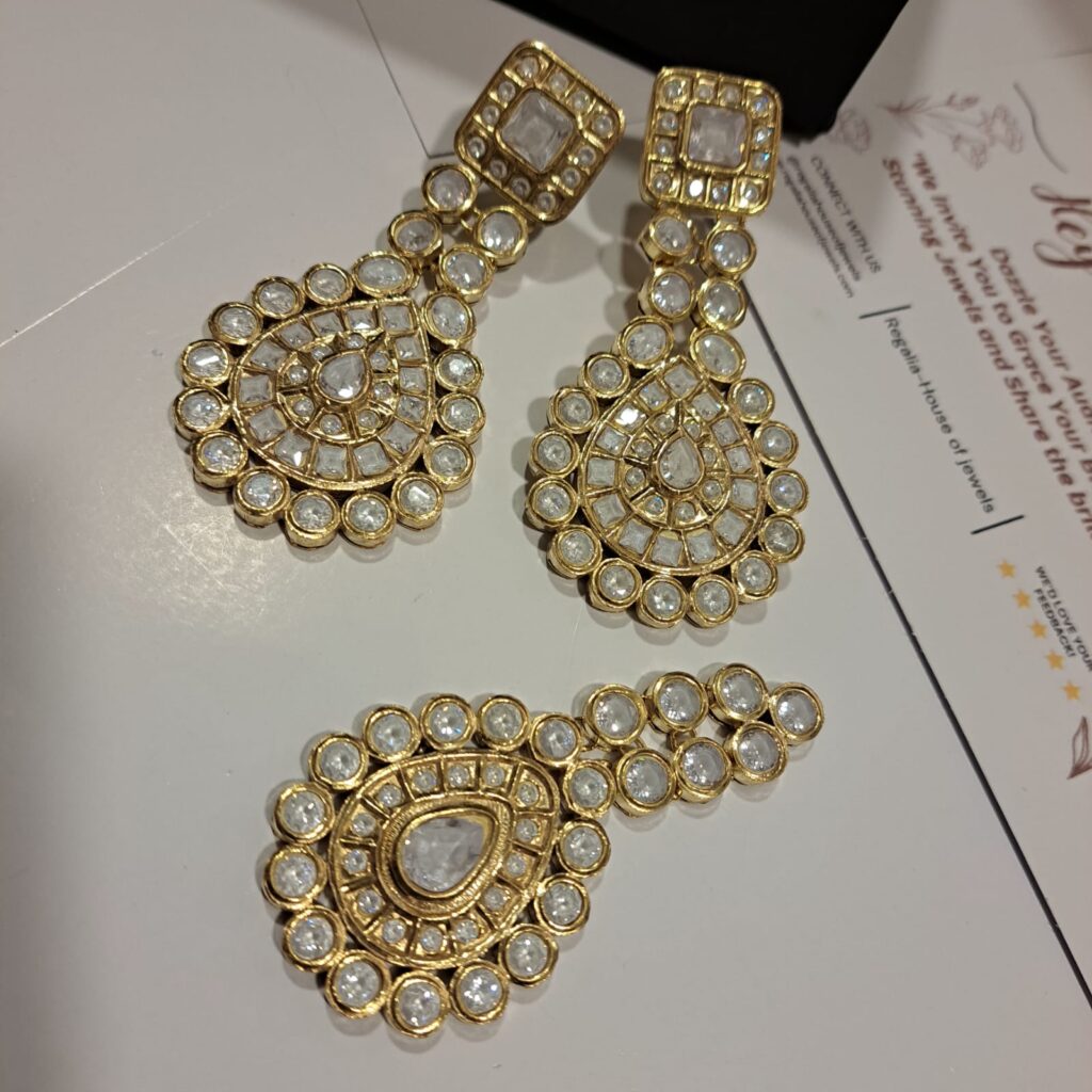 kundan polki earrings