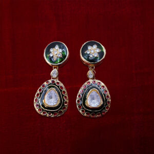 Virsa kundan earrings Top View