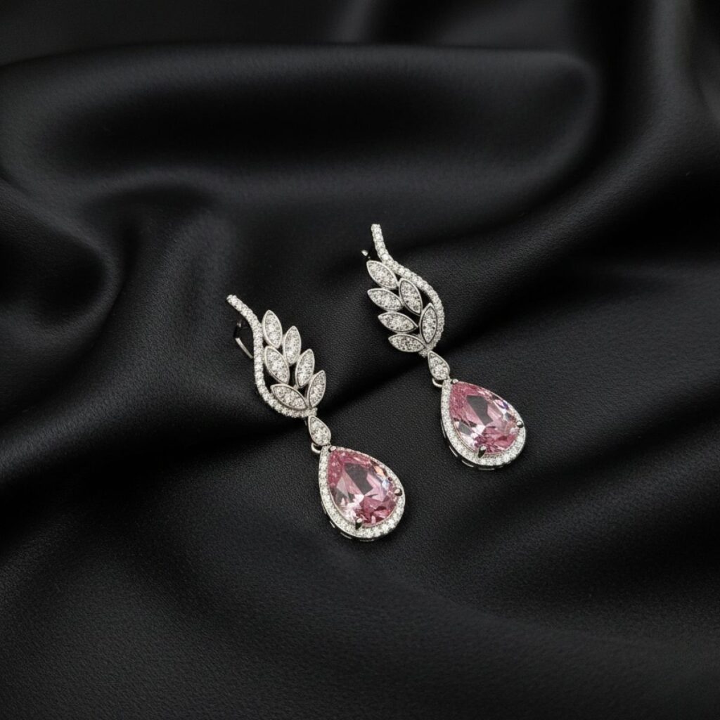 Ardor Earrings Pink Stones